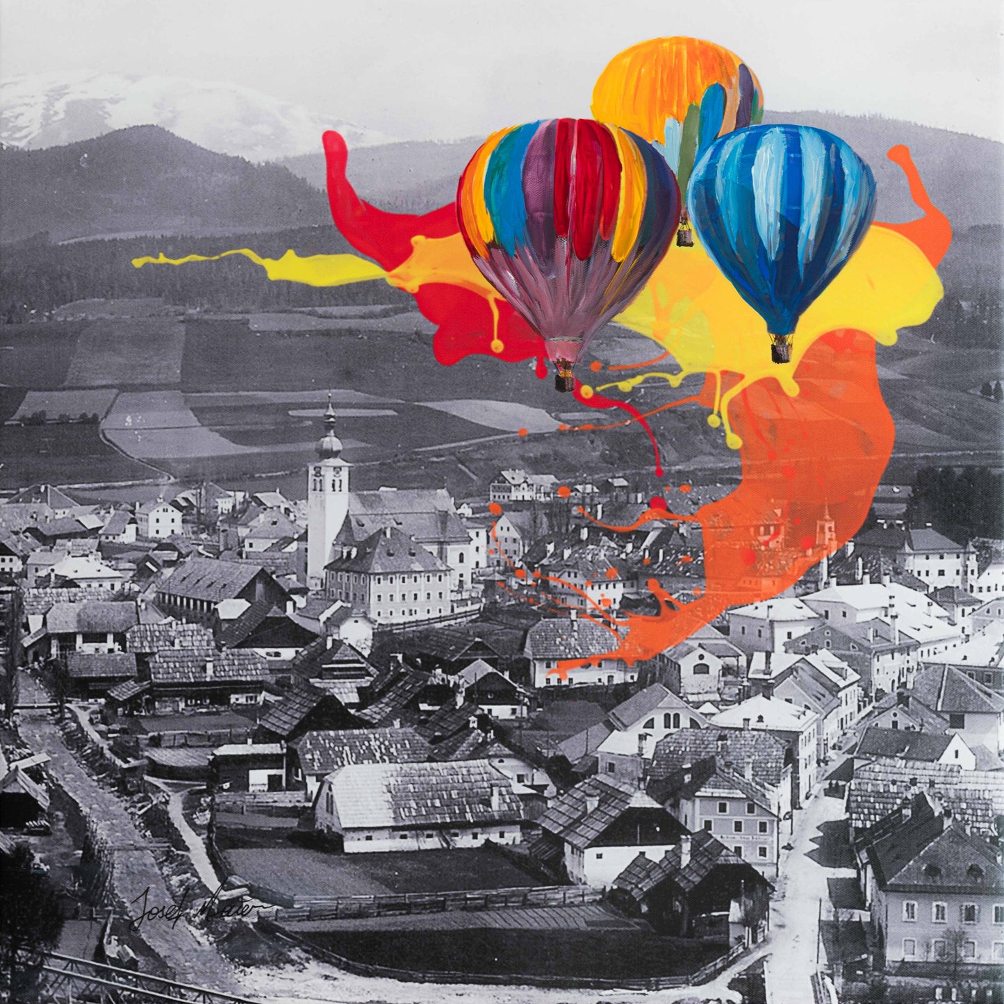 Farben am Himmel - 50x50cm - Josef Maier Art