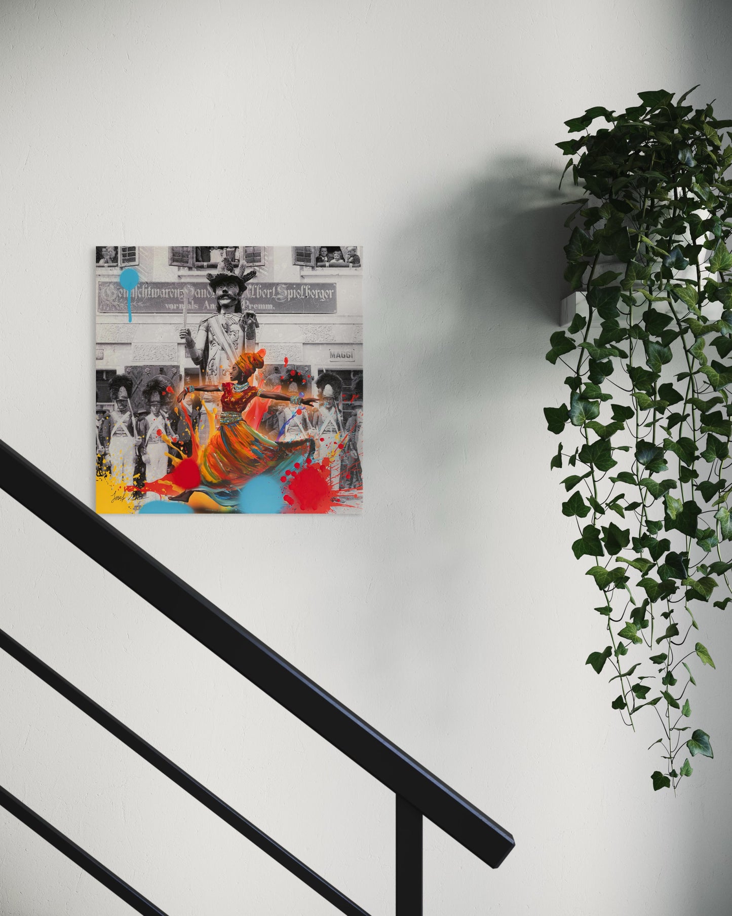 Samson staunt: So tanzt man heute! - 50x50cm - Josef Maier Art
