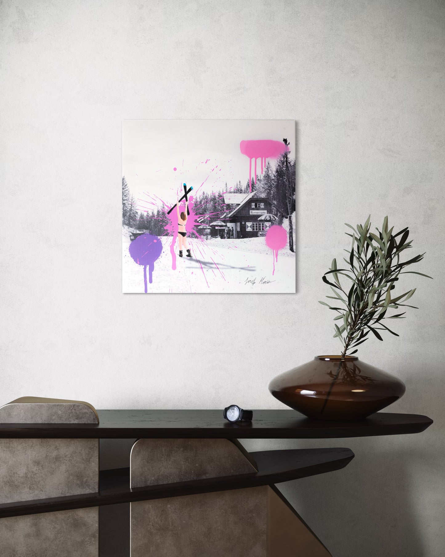 Revolution auf der Piste - 50x50cm - Josef Maier Art