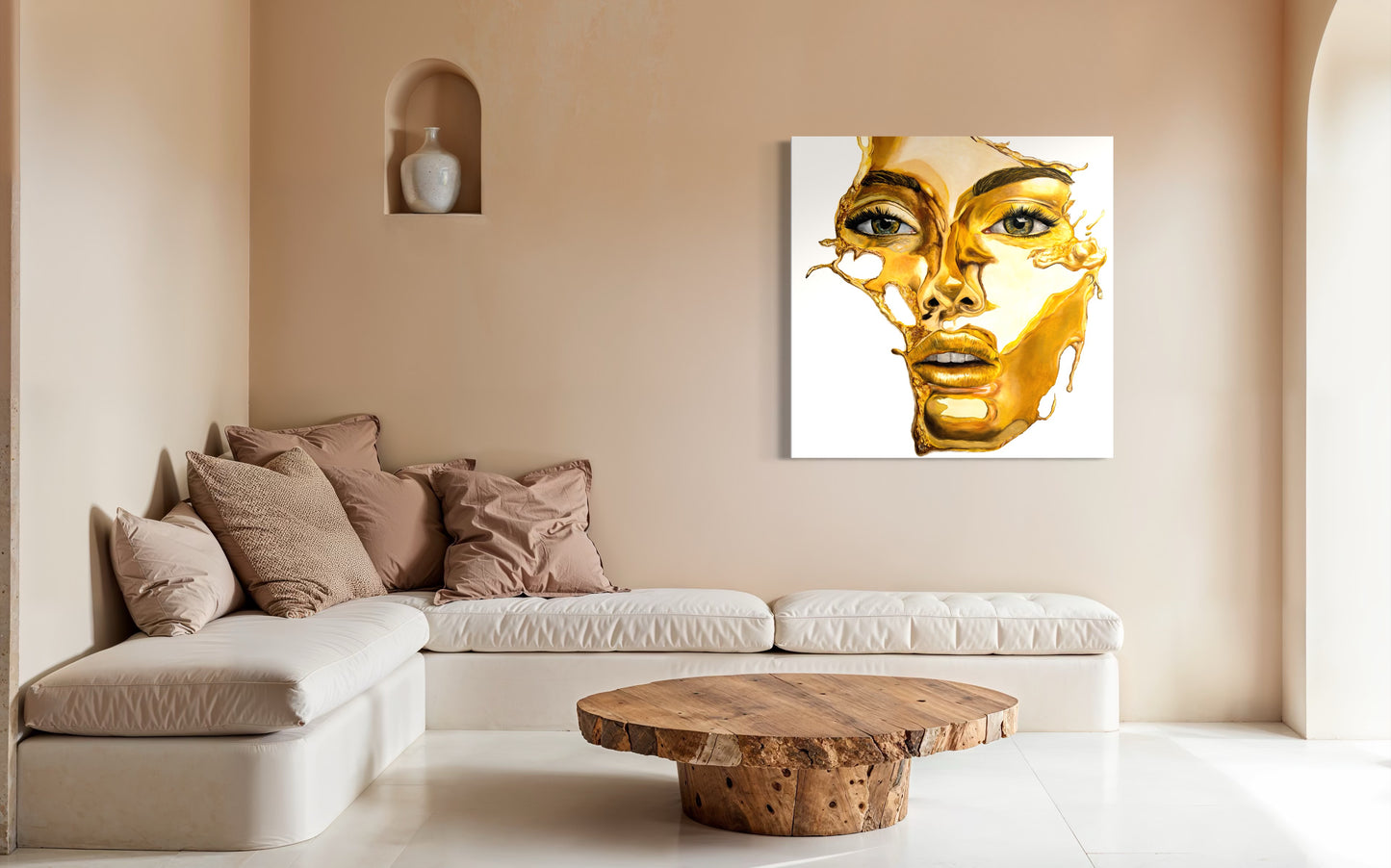 Das goldene Selbst - Die Wiederentdeckung des eigenen Wertes - 120x120cm