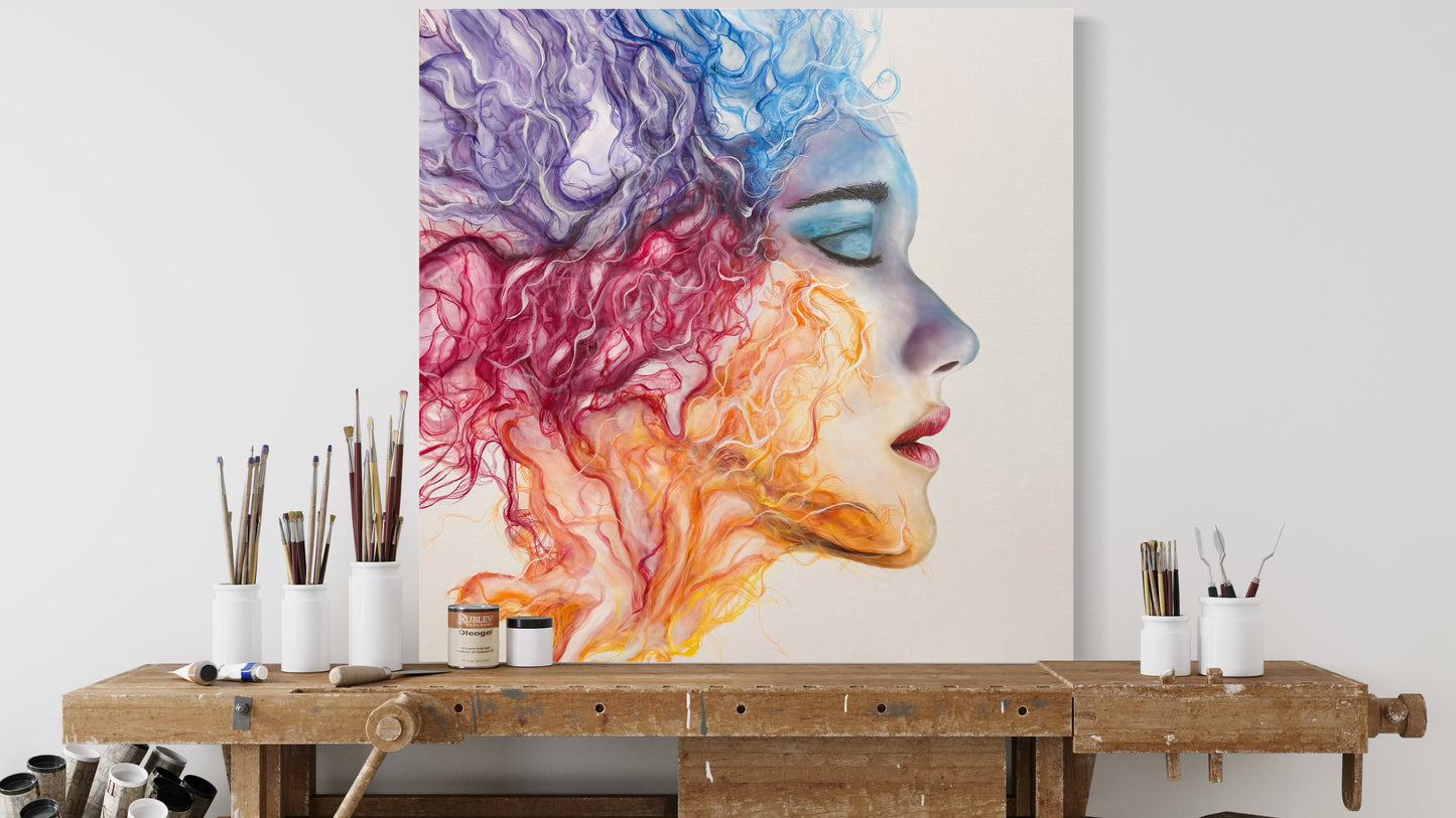 Beyond Smoke and Mirrors - The Return to Essence - 120x120cm