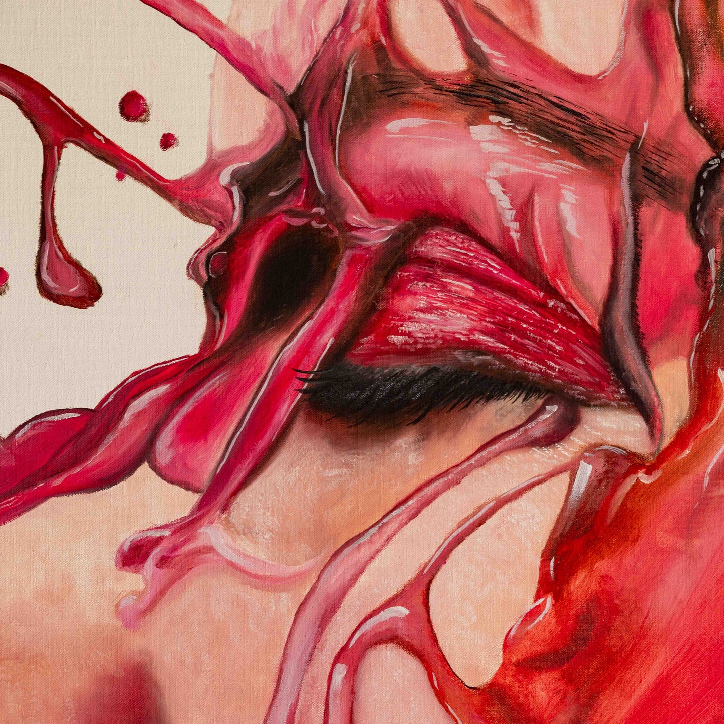 Innere Auflösung: Zerfließende Identität - 120x120cm - Josef Maier Art