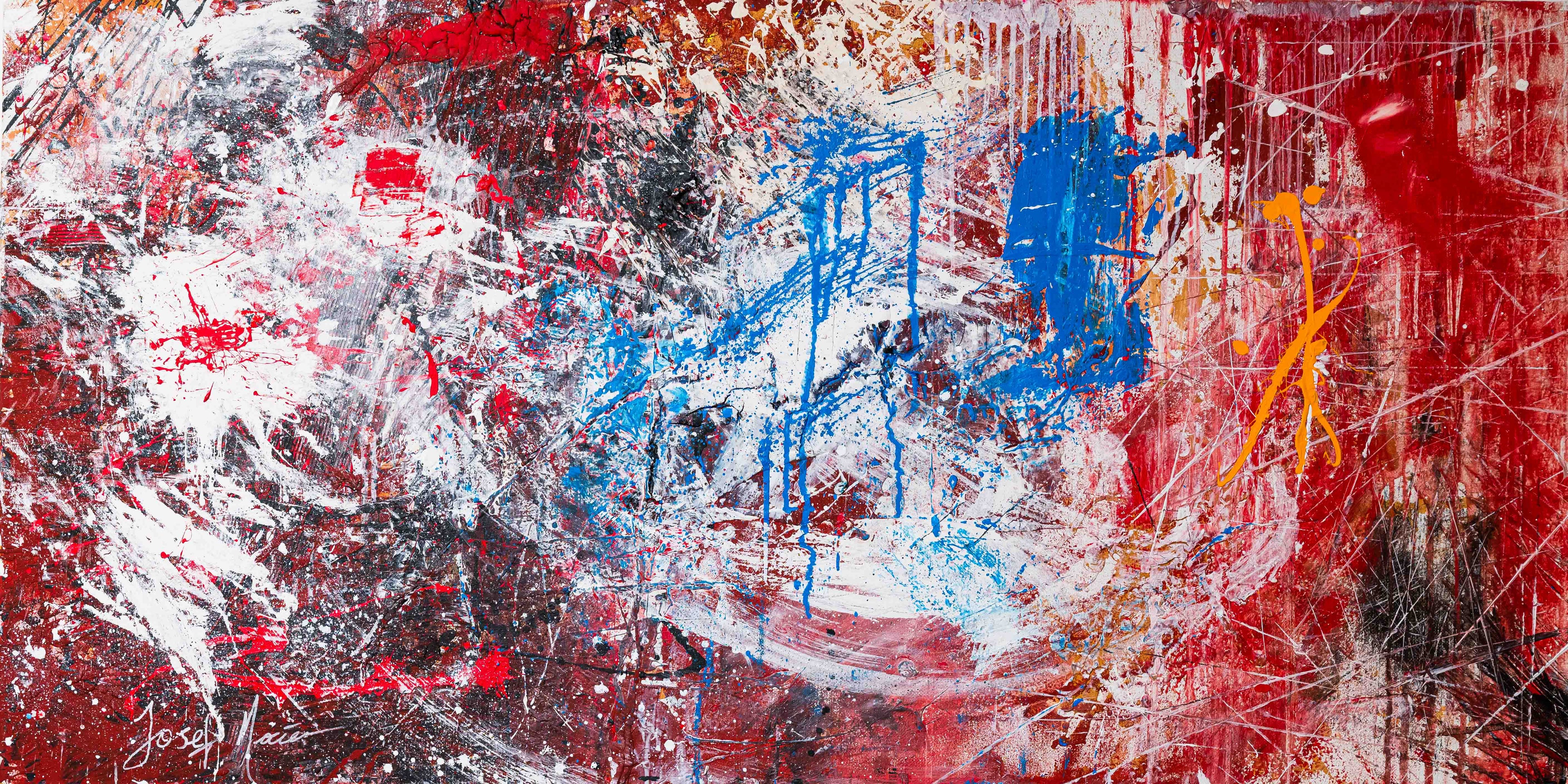 Red Rage Symphony - 90x180cm - Josef Maier Art