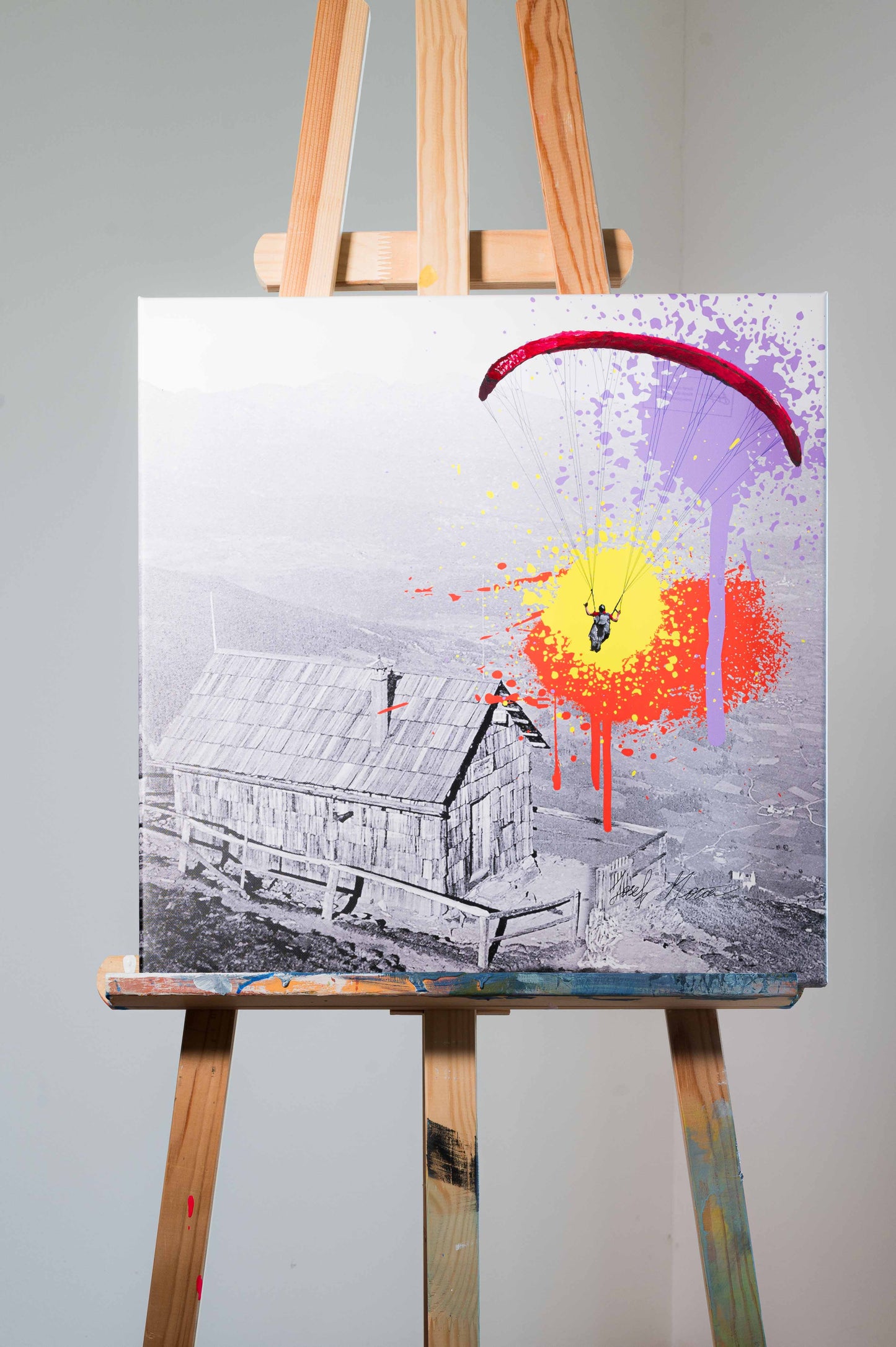 Paradiesische Landung - 50x50cm - Josef Maier Art