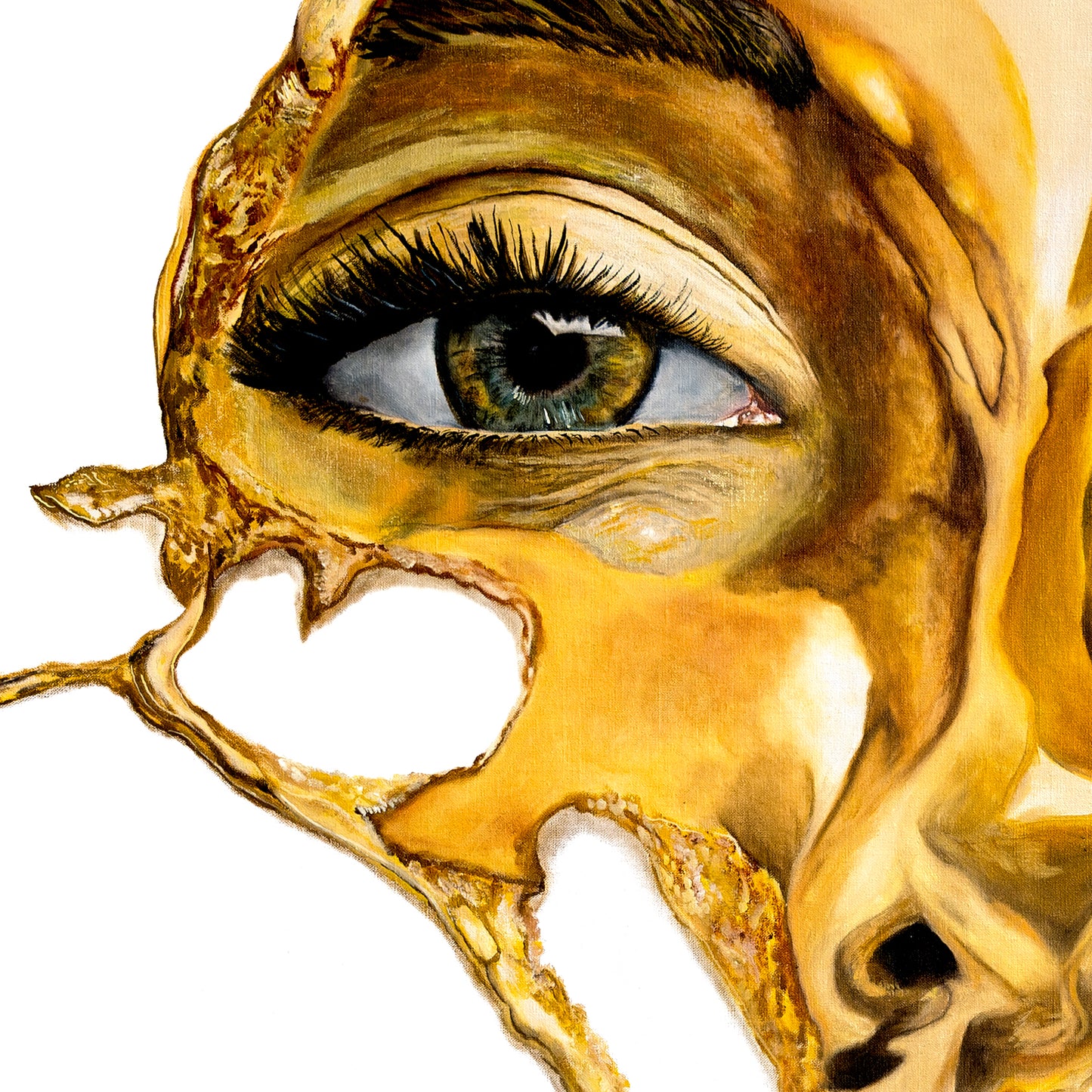Das goldene Selbst - Die Wiederentdeckung des eigenen Wertes - 120x120cm