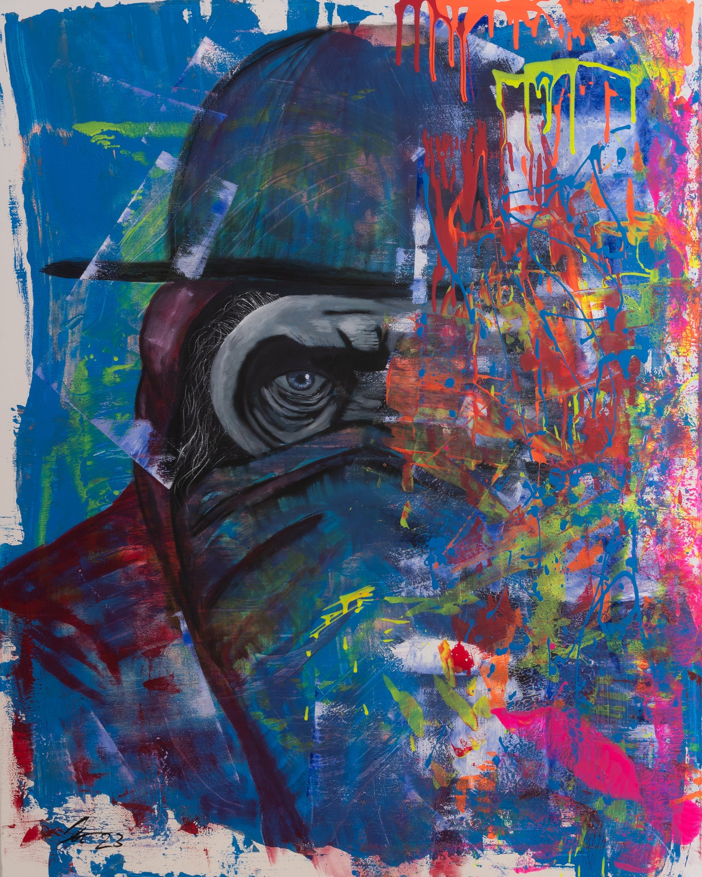 Der Gangster 🕶️ - 100x80cm - Josef Maier Art