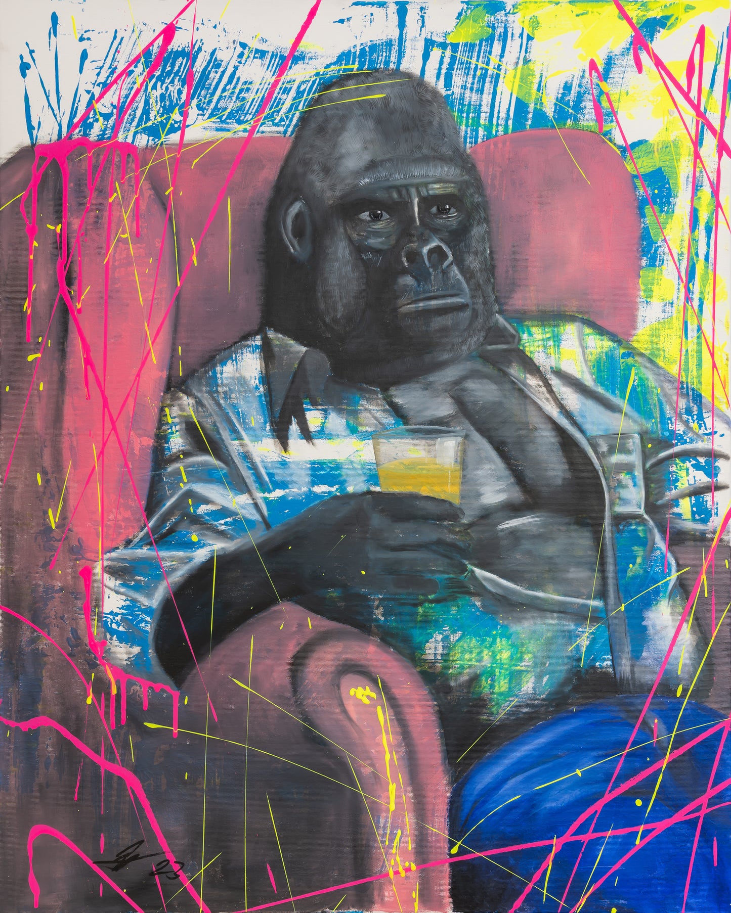 Der Pensionist 🛋️ - 100x80cm - Josef Maier Art