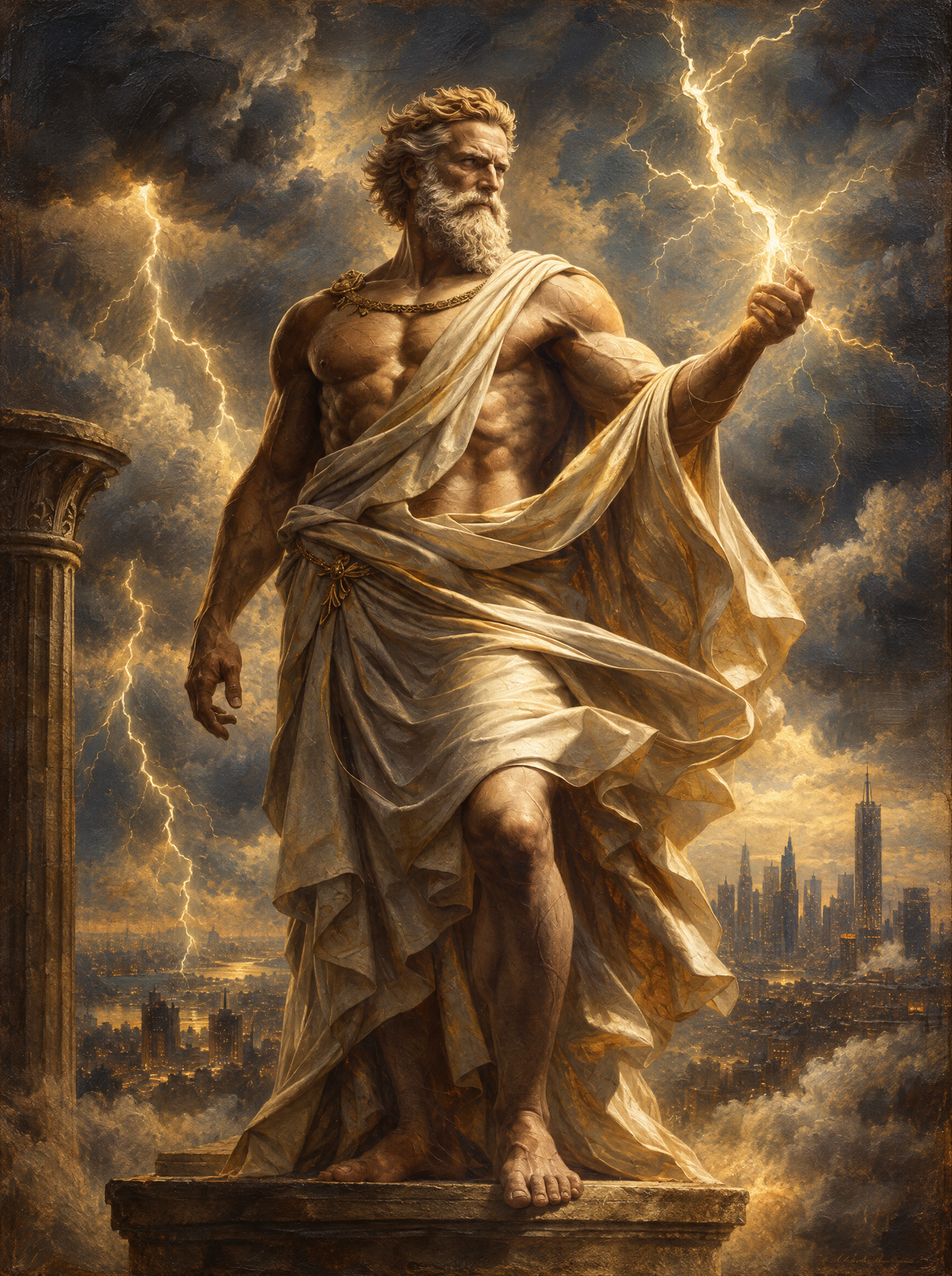 The Power of Decision (Zeus)|80x60cm|Oil on canvas