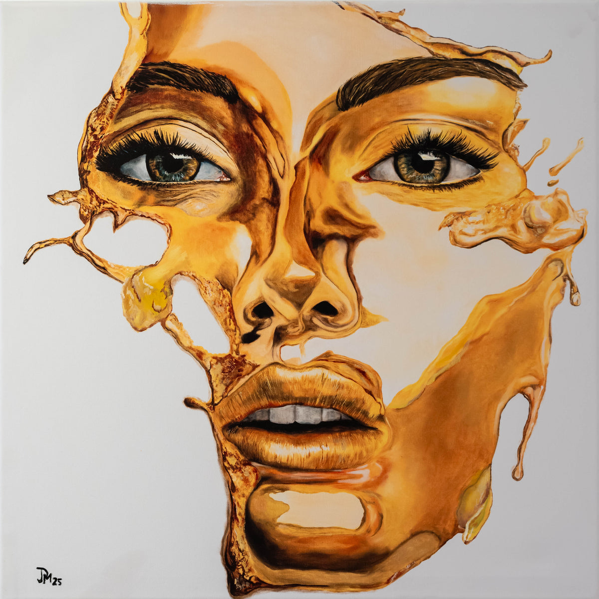 Das goldene Selbst|60x60cm|Hand Embellished Canvas - Josef Maier Art