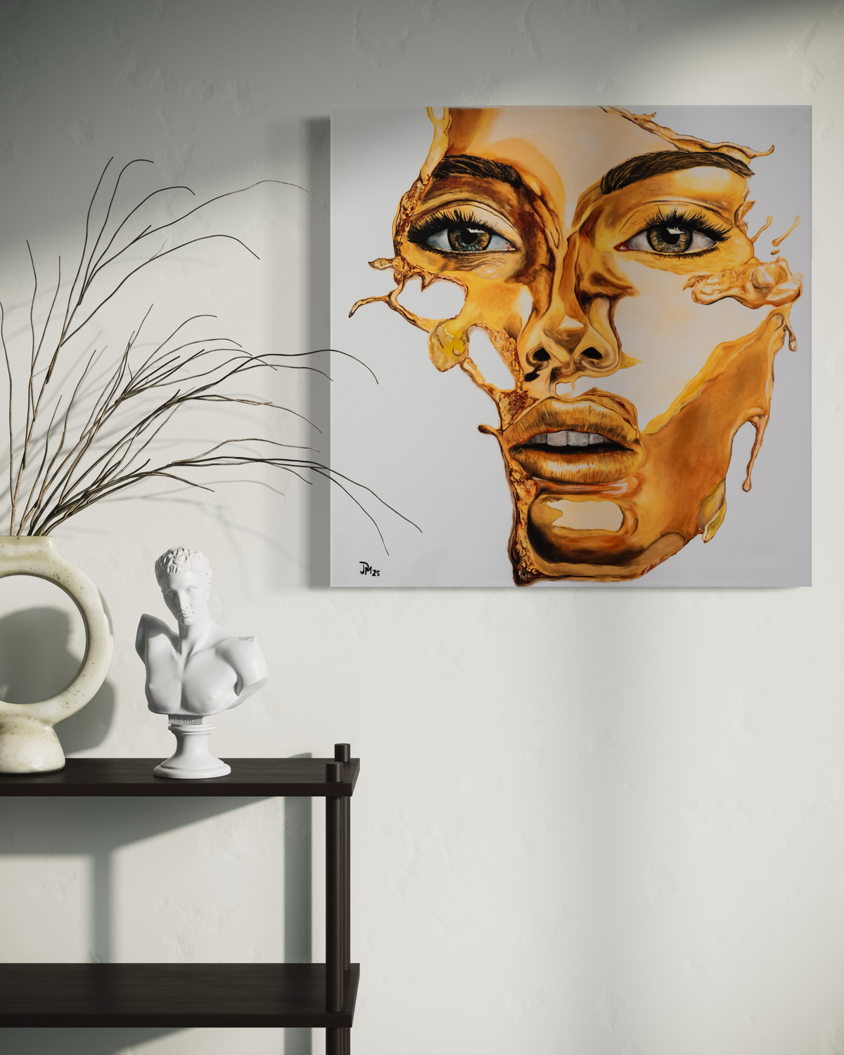 Das goldene Selbst|60x60cm|Hand Embellished Canvas - Josef Maier Art