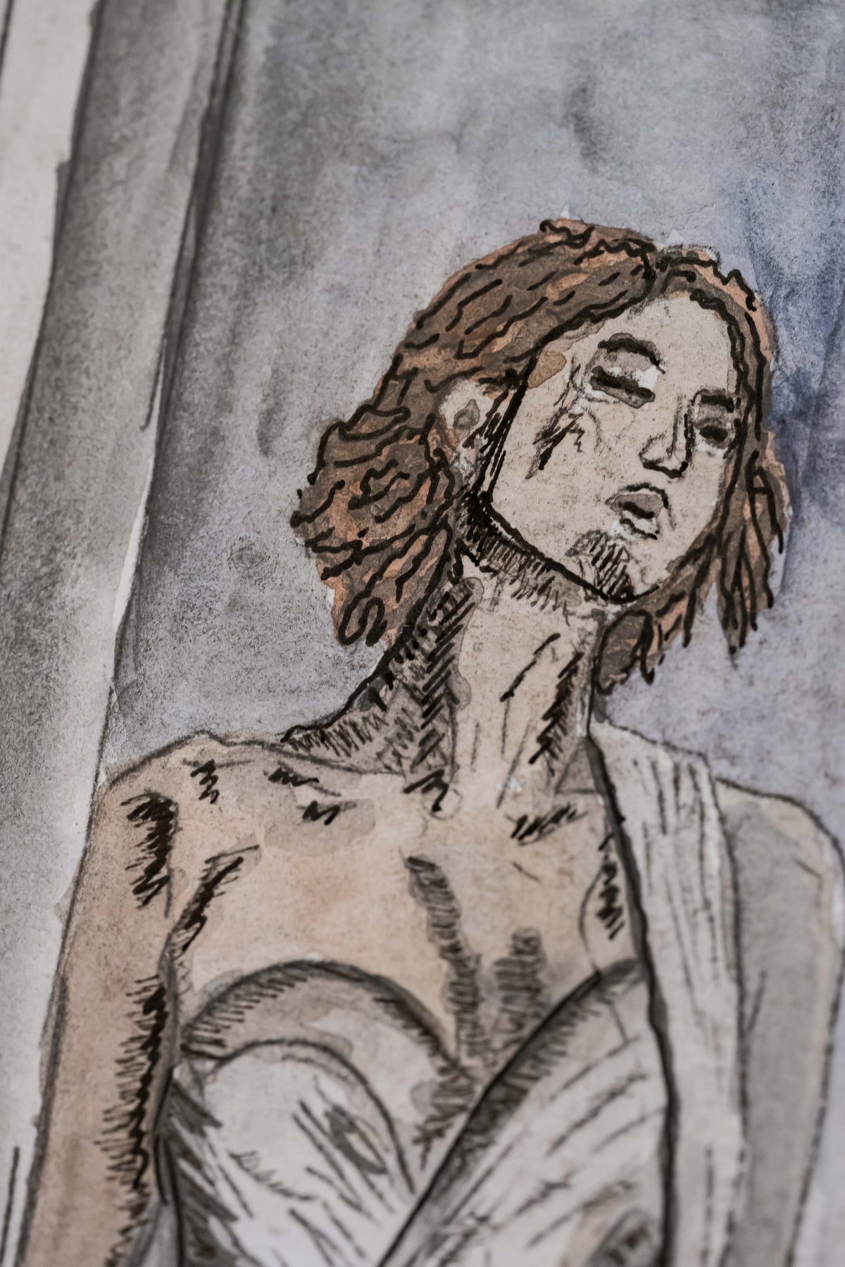 Engineered Desire (Aphrodite)|DIN A4|Skizze - Josef Maier Art