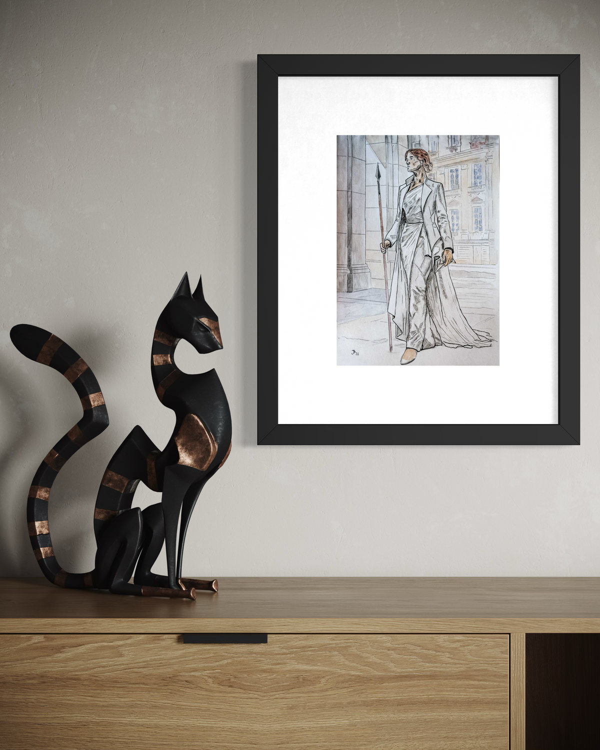 Silent Strategy (Athena)|DIN A4|Skizze - Josef Maier Art