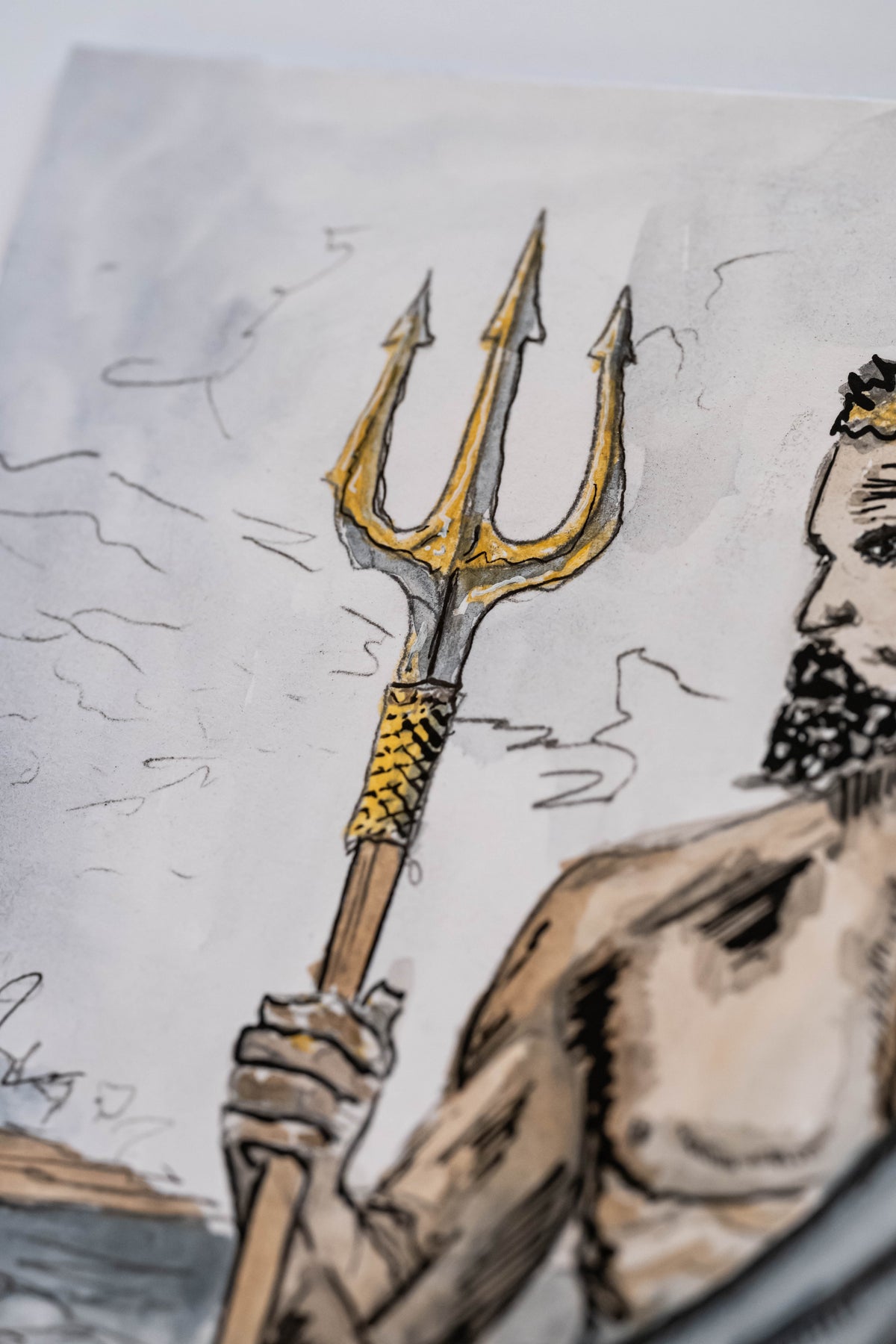 Surface Control (Poseidon)|DIN A4|Skizze - Josef Maier Art