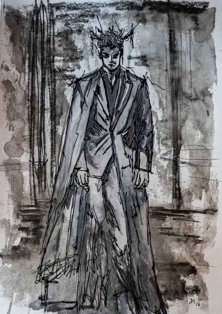 The Quiet Authority (Hades)|DIN A4|Skizze - Josef Maier Art
