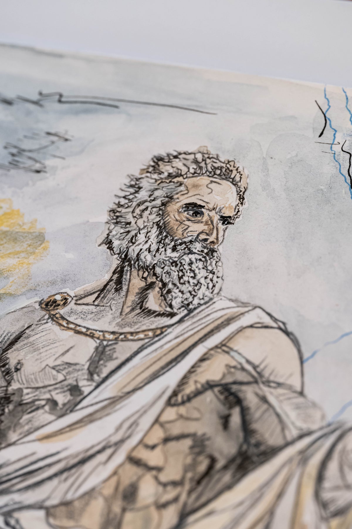 The Power of Decision (Zeus)|DIN A4|Skizze - Josef Maier Art
