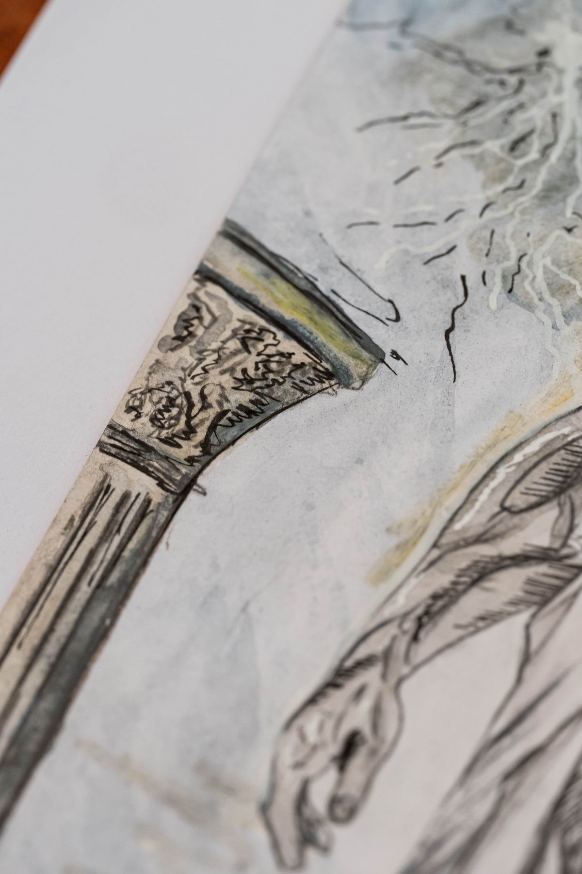 The Power of Decision (Zeus)|DIN A4|Skizze - Josef Maier Art