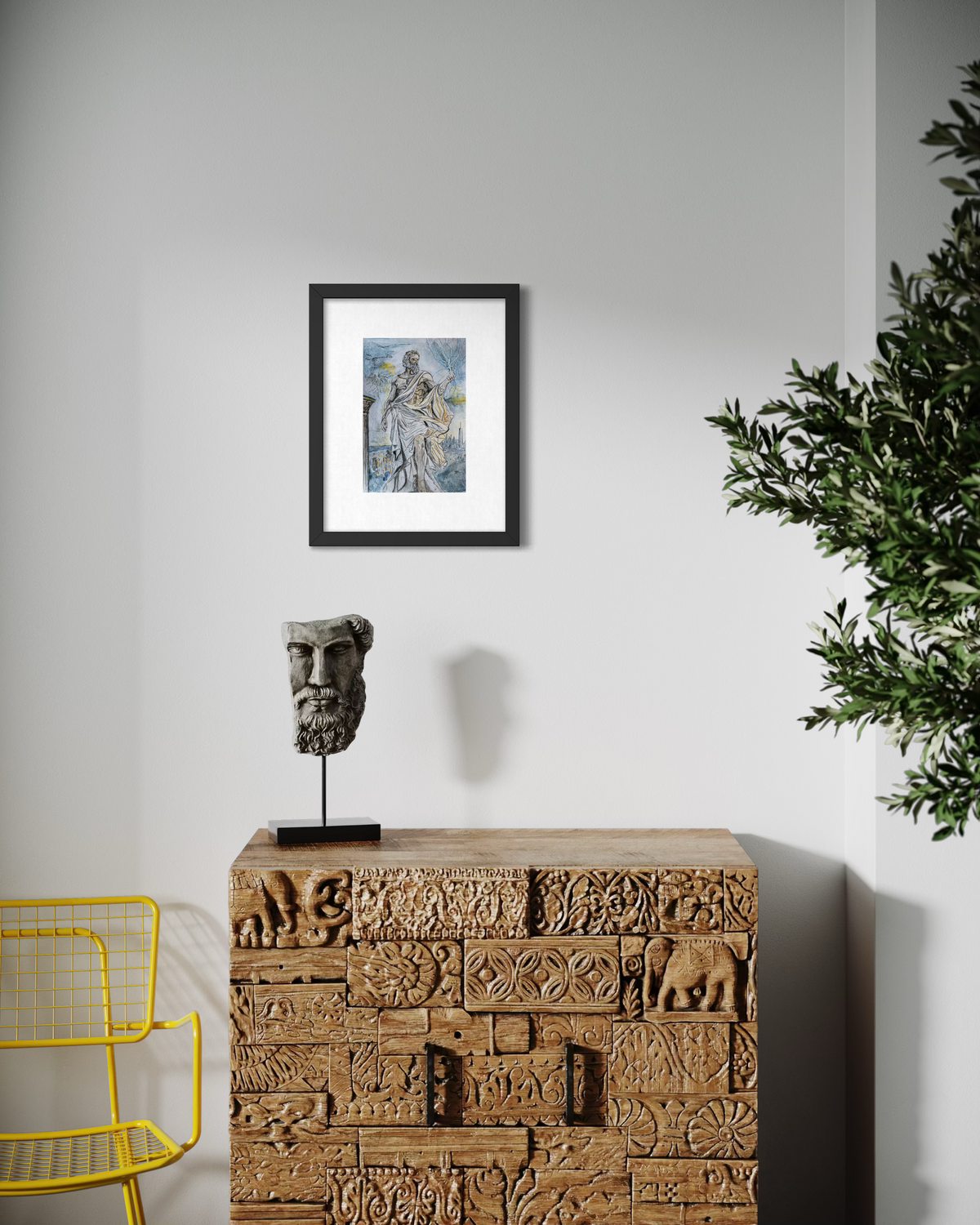 The Power of Decision (Zeus)|DIN A4|Skizze - Josef Maier Art