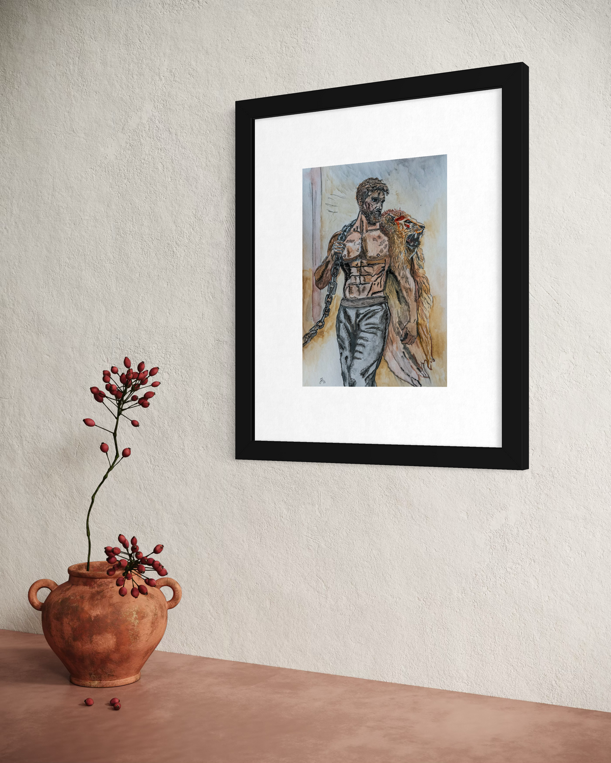 Built, Not Born (Herakles)|DIN A4|Skizze - Josef Maier Art