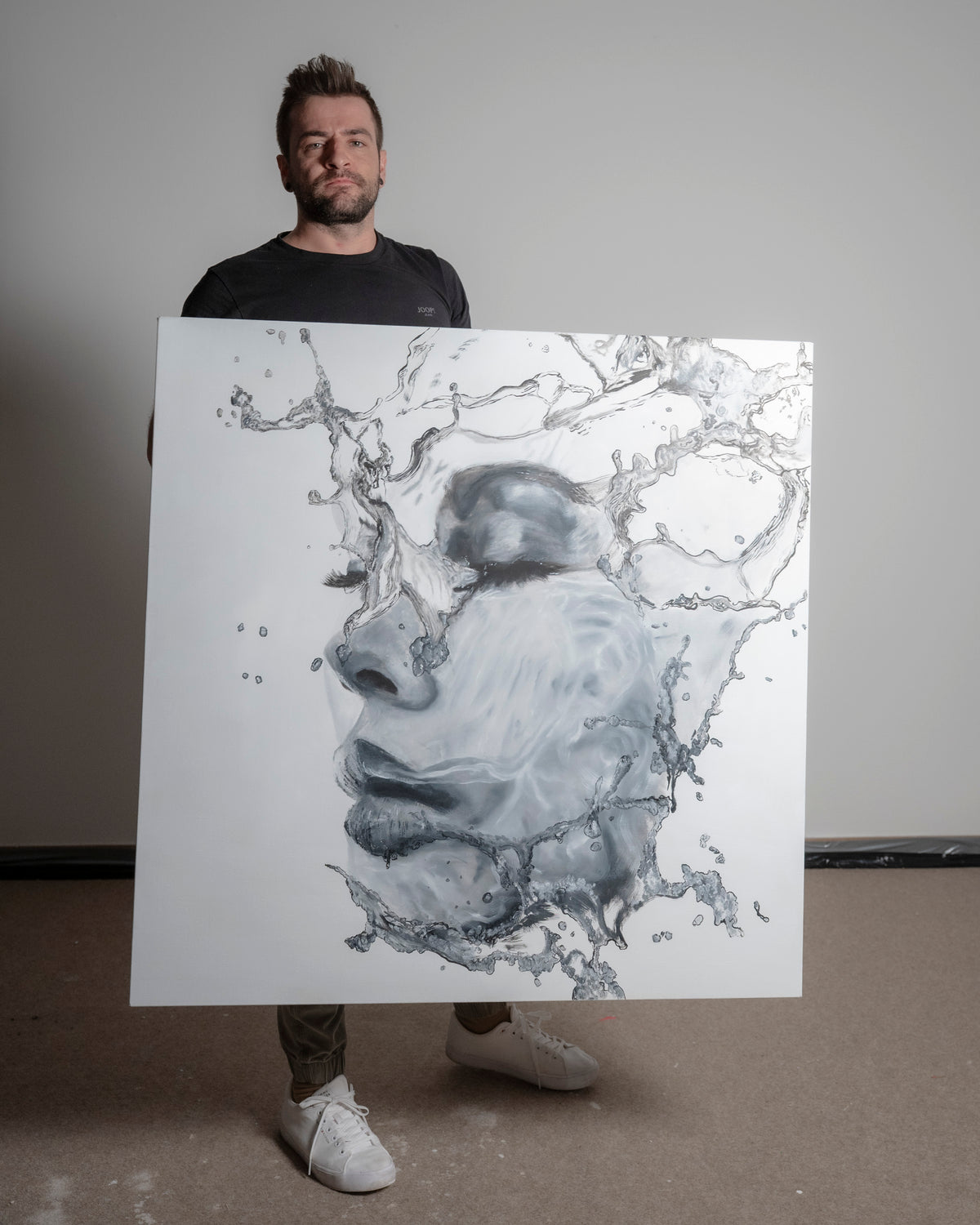 You Know How To Swim|100x100cm|Originalkunstwerk - Josef Maier Art