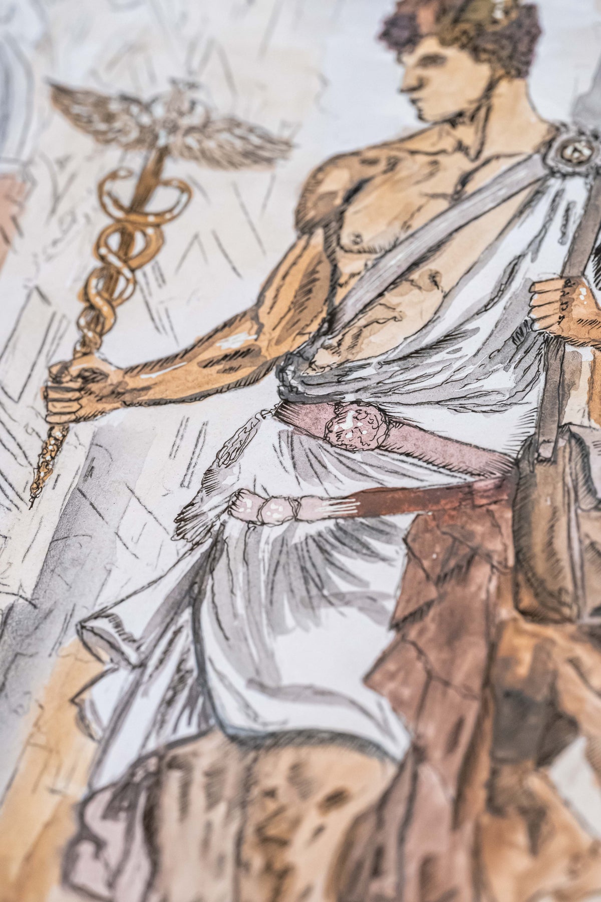 Velocity of Status (Hermes)|DIN A4|Skizze - Josef Maier Art
