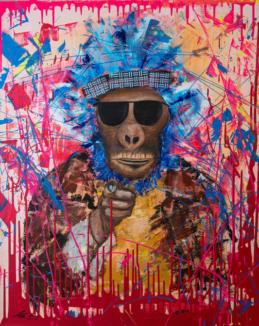 The King|100x80cm|Originalkunstwerk - Josef Maier Art
