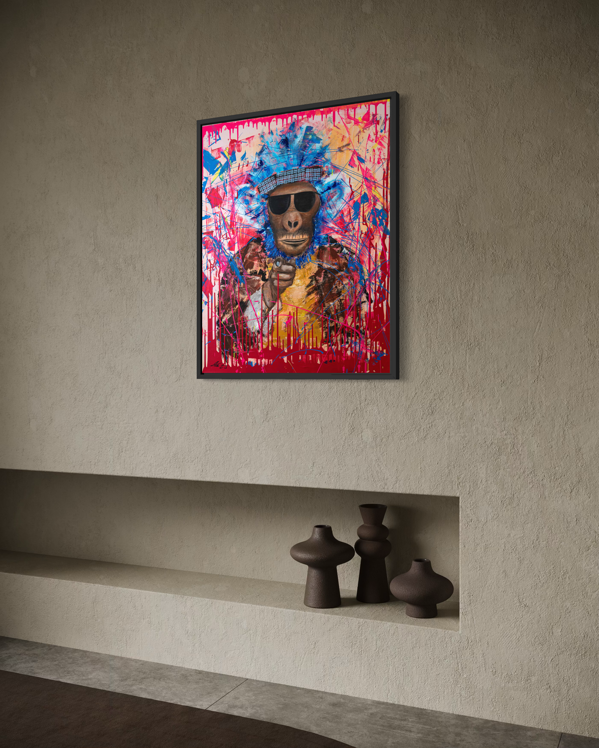 The King|100x80cm|Originalkunstwerk - Josef Maier Art