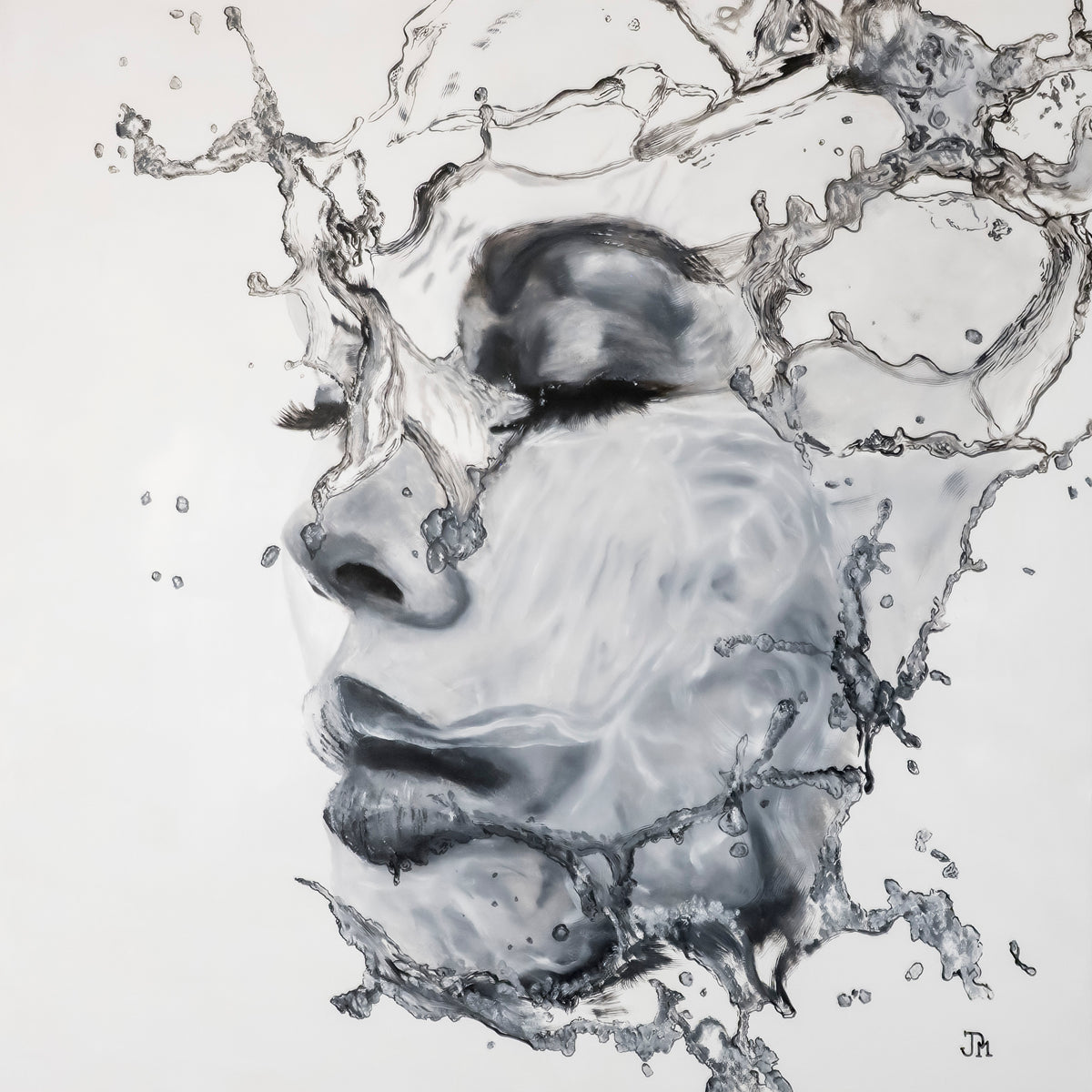 You Know How To Swim|100x100cm|Originalkunstwerk - Josef Maier Art