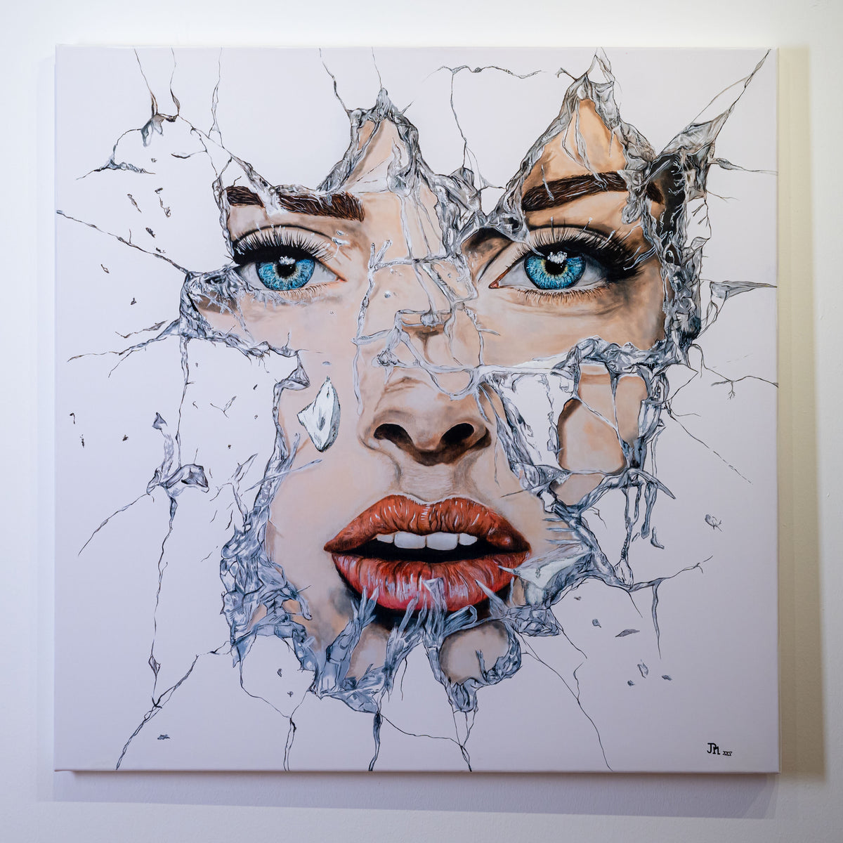 Durchbruch|100x100cm|Hand Embellished Canvas - Josef Maier Art
