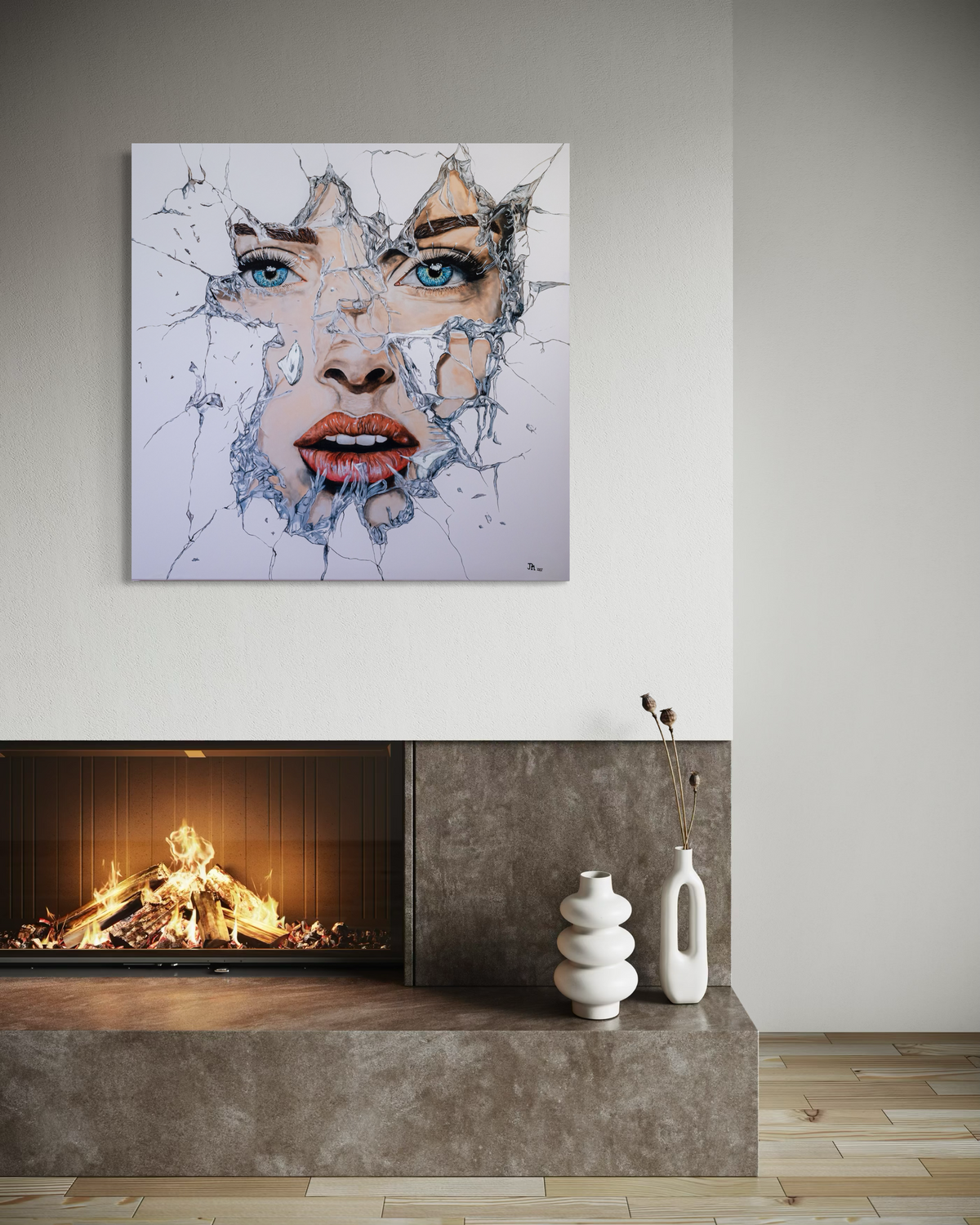 Durchbruch|100x100cm|Hand Embellished Canvas - Josef Maier Art