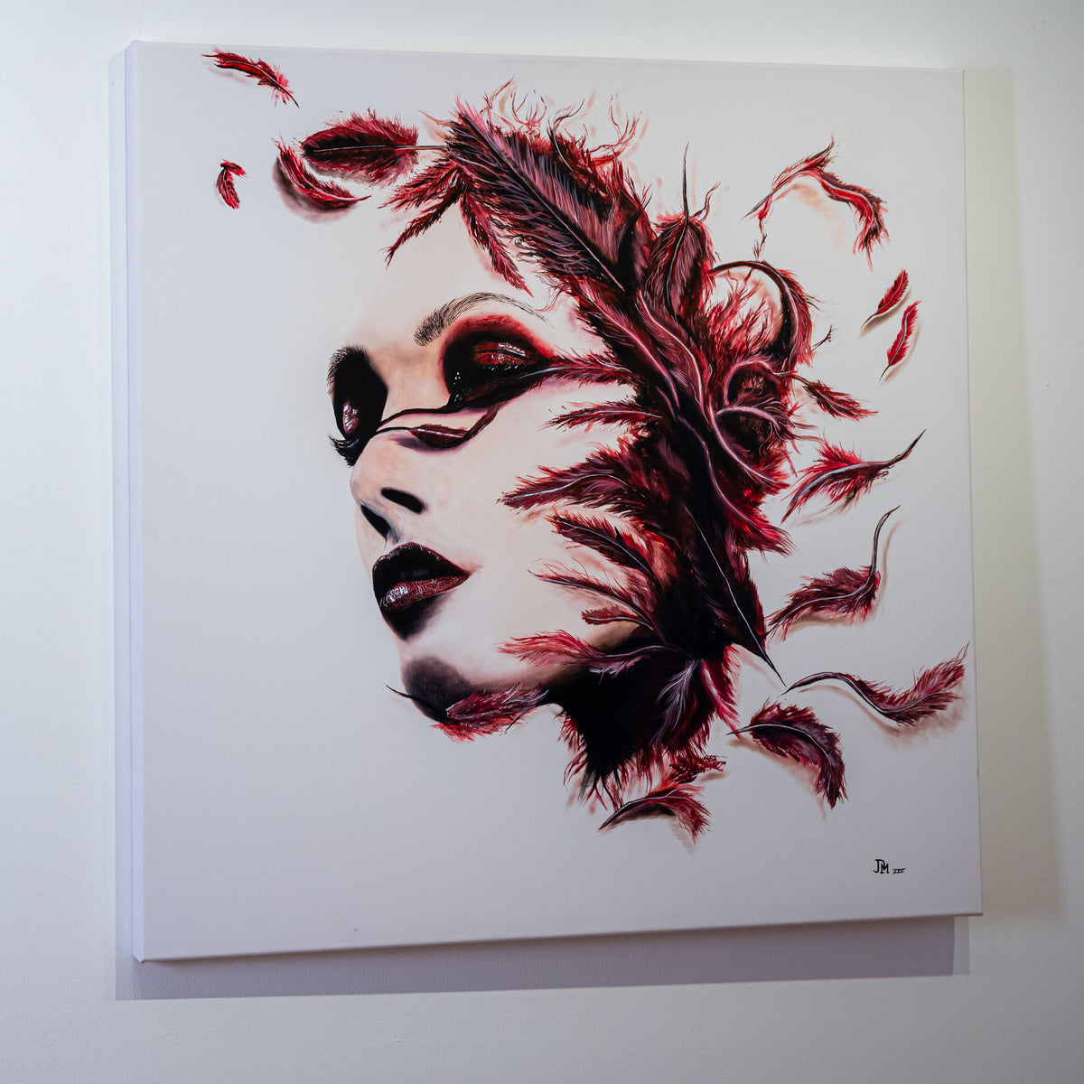 Die Kraft des Loslassens|100x100cm|Hand Embellished Canvas - Josef Maier Art
