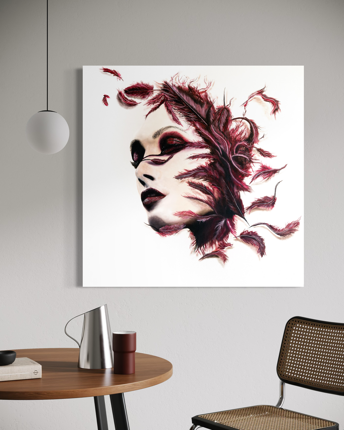 Die Kraft des Loslassens|100x100cm|Hand Embellished Canvas - Josef Maier Art