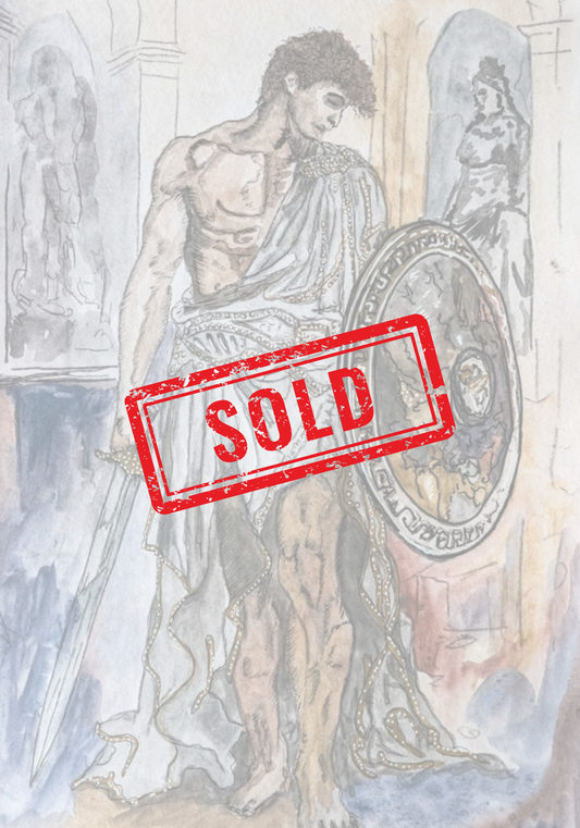 The Beautiful Weakness (Achilles)|DIN A4|Skizze - Josef Maier Art