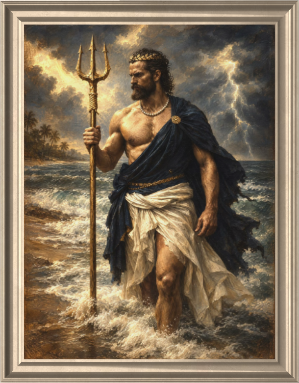 Surface Control (Poseidon)|80x60cm|Öl auf Leinwand