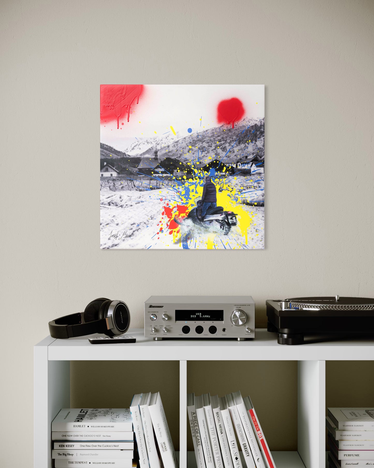 Winterfahrt der Moderne - 50x50cm - Josef Maier Art