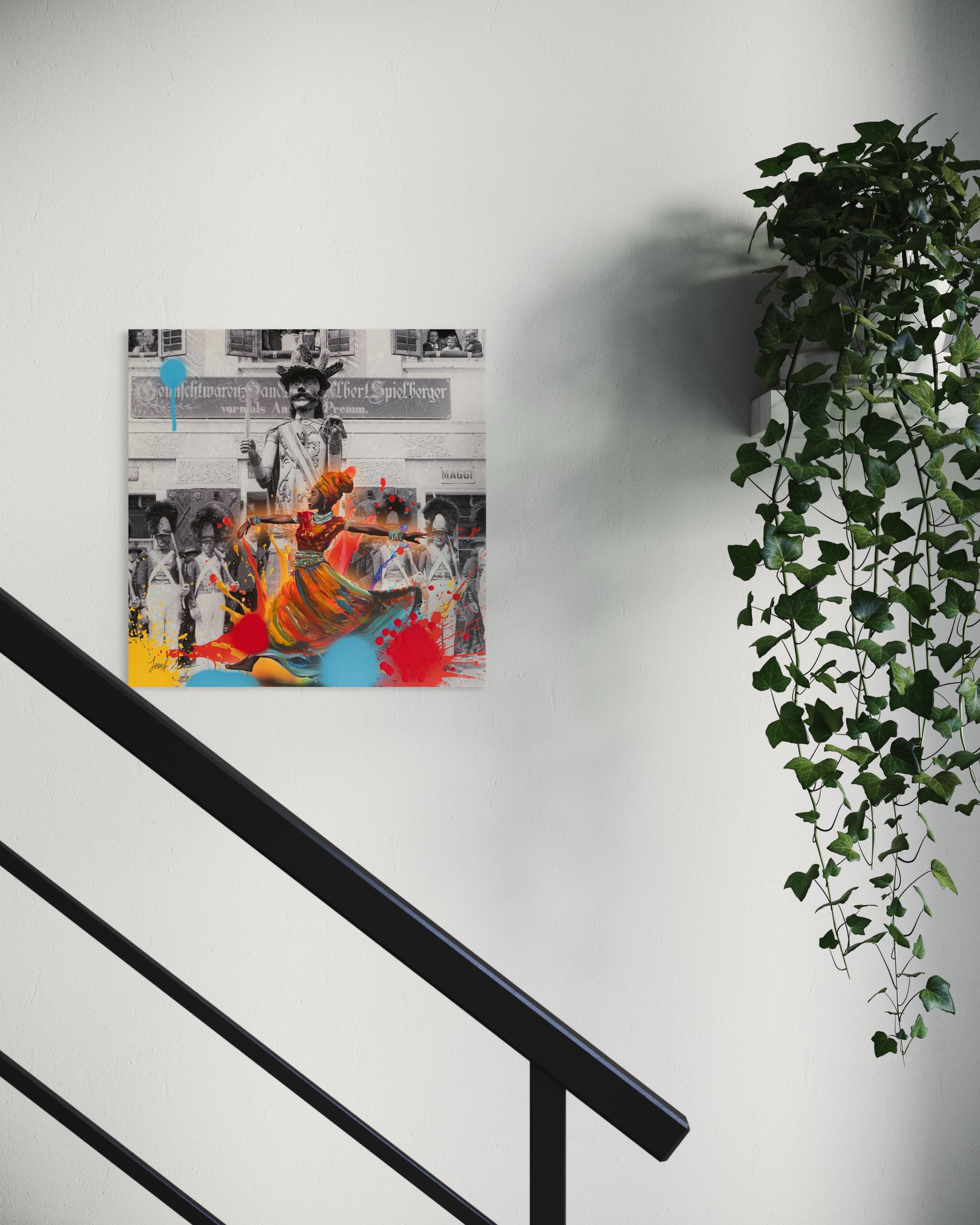 Samson staunt: So tanzt man heute! - 50x50cm - Josef Maier Art