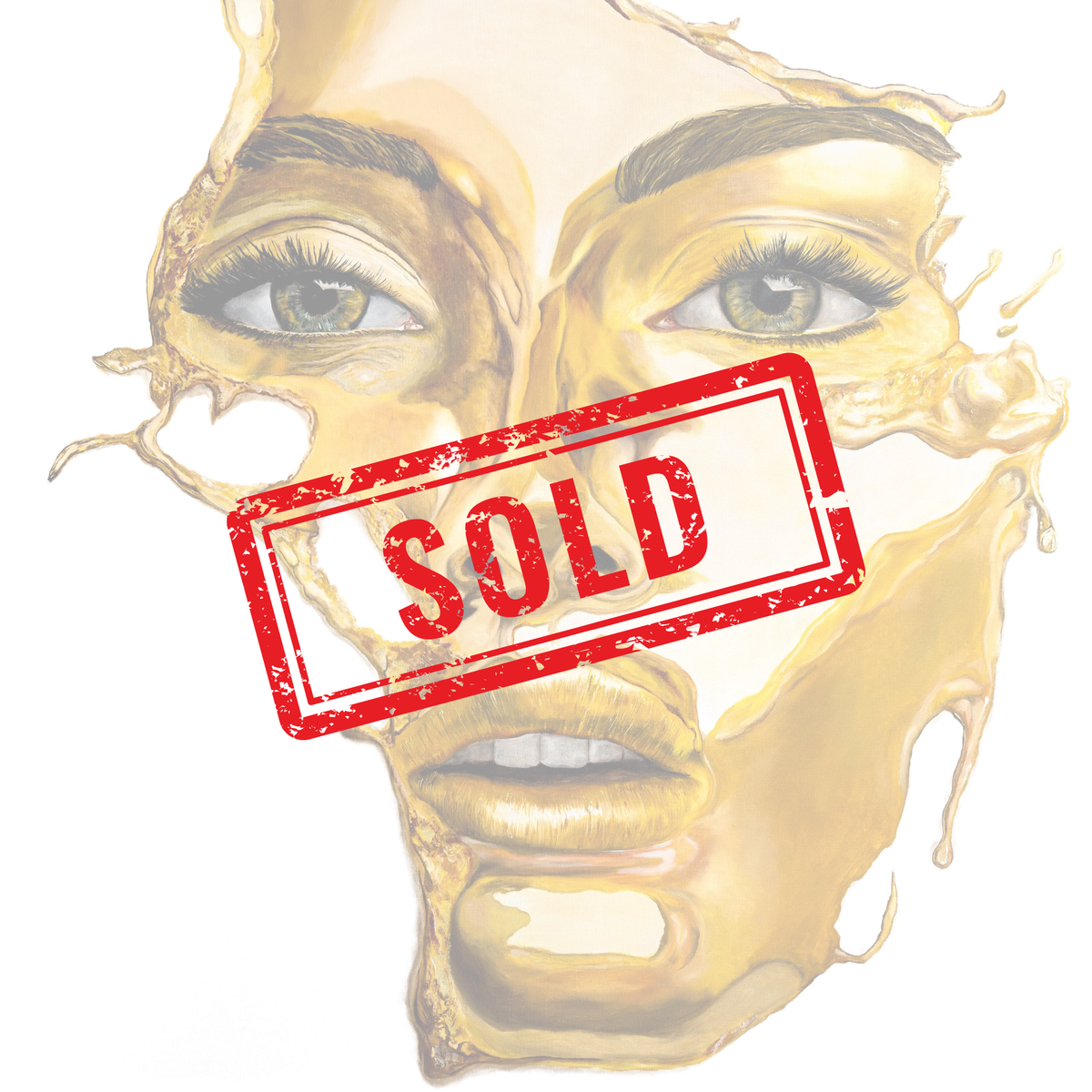 Das goldene Selbst|100x100cm|Hand Embellished Canvas - Josef Maier Art