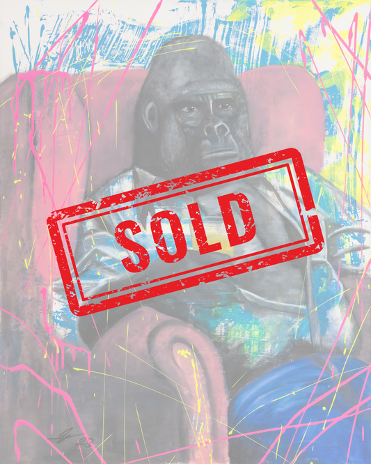 The Pensioner|100x80cm|Originalkunstwerk - Josef Maier Art