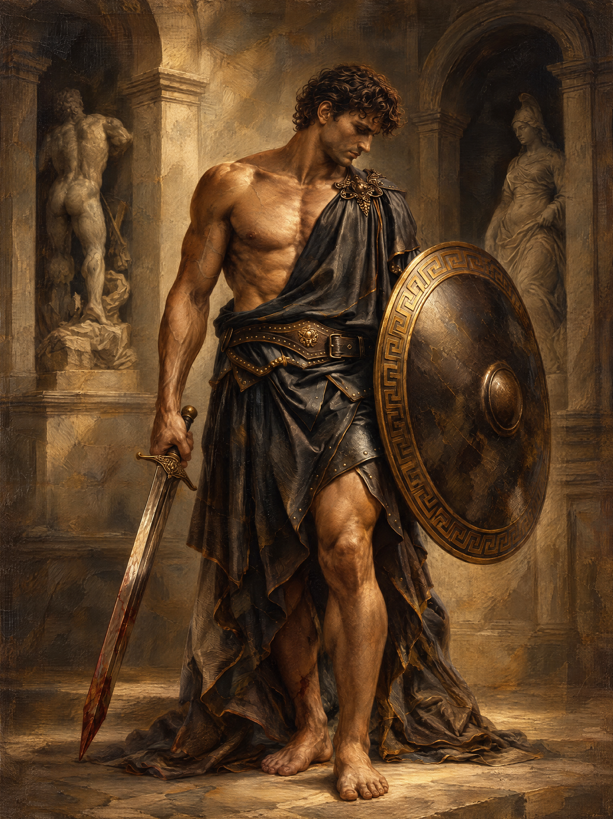 The Beautiful Weakness (Achilles)|80x60cm|Öl auf Leinwand