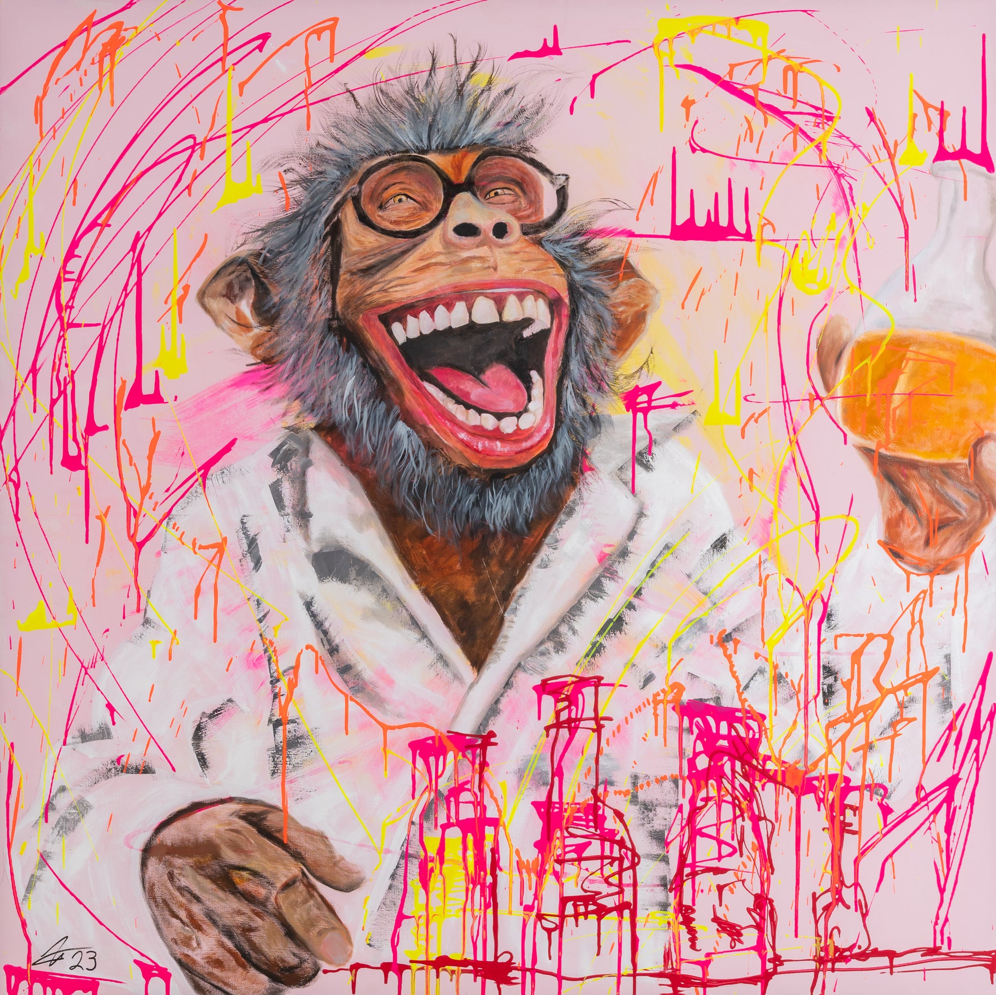 Der Experte 🧪 - 120x120cm - Josef Maier Art