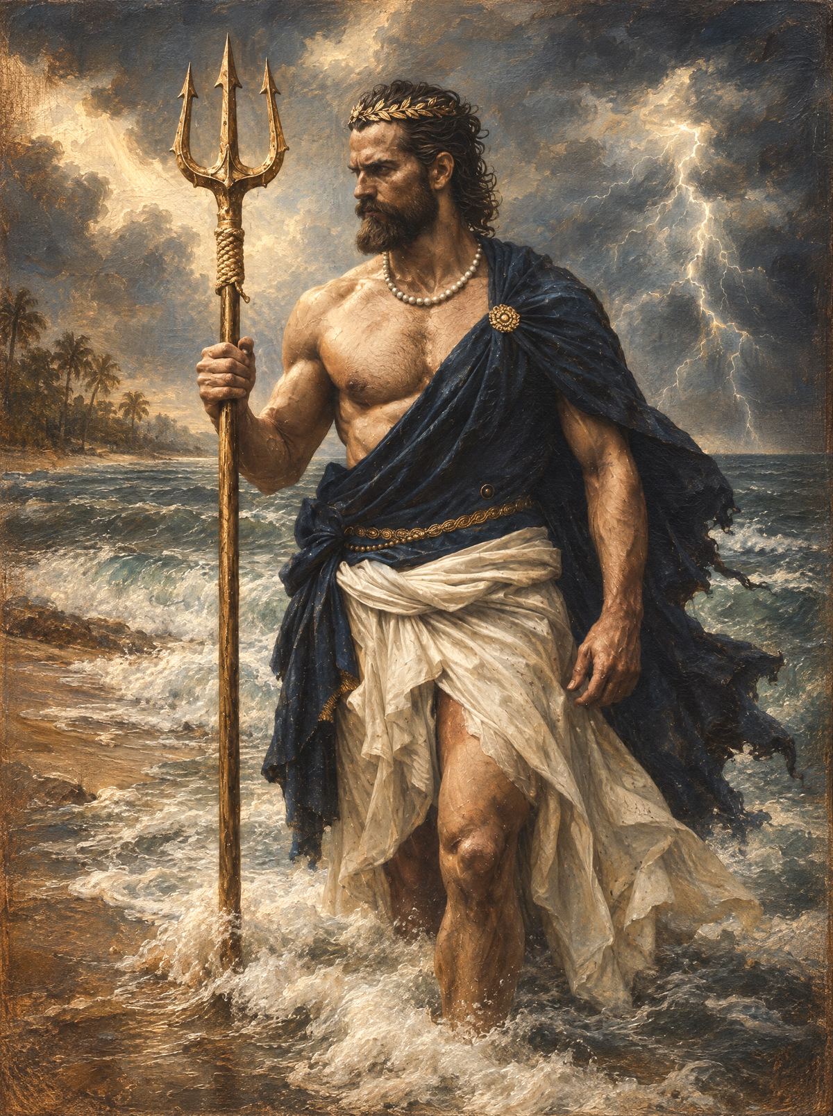 Surface Control (Poseidon)|80x60cm|Öl auf Leinwand