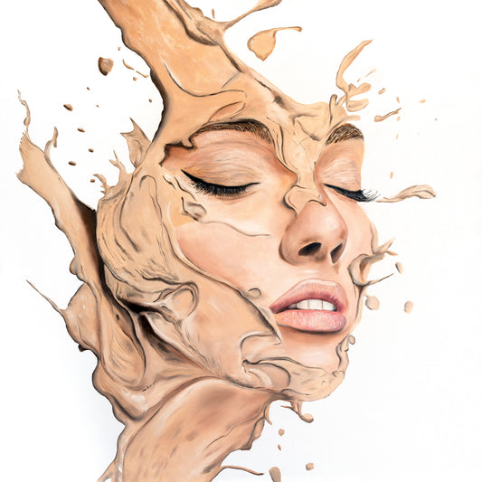 Zwischen Struktur und Authentizität|100x100cm|Hand Embellished Canvas - Josef Maier Art